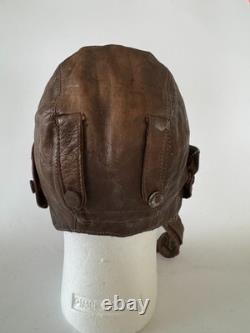 Original WWII Soviet Union Pilot Leather Flight Helmet USSR RKKA Red Army