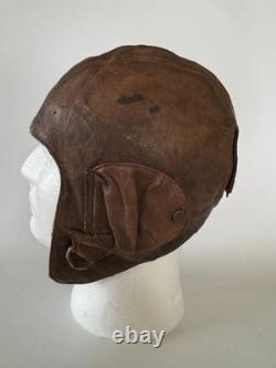 Original WWII Soviet Union Pilot Leather Flight Helmet USSR RKKA Red Army