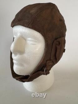 Original WWII Soviet Union Pilot Leather Flight Helmet USSR RKKA Red Army