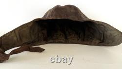 Original WWII Soviet Union Pilot Leather Flight Helmet USSR RKKA Red Army