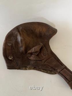 Original WWII Soviet Union Pilot Leather Flight Helmet USSR RKKA Red Army