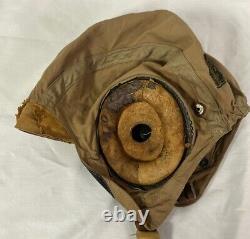 Original WWII US Army Air Force Pilots AN-H-15 Flight Helmet X LARGE