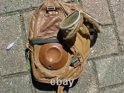 Original Wwi Us Air Service Pilot Flight Helmet And Goggles