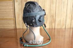 Original mig fighter pilot leather flight helmet & oxygen mask & goggless