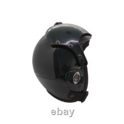 Plain Green Flight Helmet Movie Prop Pilot Naval Aviator Usn Navy + Helmet Bag