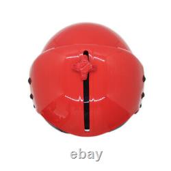 Plain Red Flight Helmet Prop Pilot Naval Aviator USN Navy Chrome Receiver Option