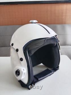 Plain White Hgu-33 Flight Helmet Movie Prop Pilot Naval Aviator Usn