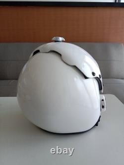 Plain White Hgu-33 Flight Helmet Movie Prop Pilot Naval Aviator Usn
