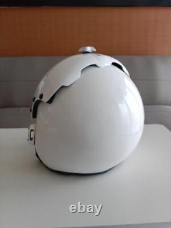 Plain White Hgu-33 Flight Helmet Movie Prop Pilot Naval Aviator Usn