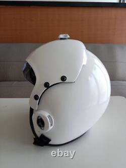 Plain White Hgu-33 Flight Helmet Movie Prop Pilot Naval Aviator Usn