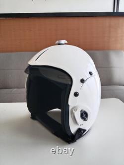 Plain White Hgu-33 Flight Helmet Movie Prop Pilot Naval Aviator Usn