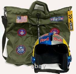 Polyst TOP Gun Helmet Custom Red Bulls Fighter Aviator USN HGU-33