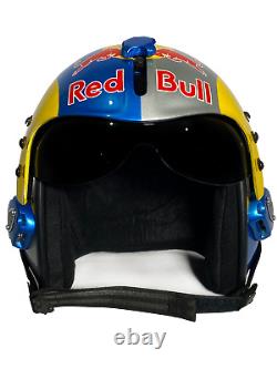 Polyst TOP Gun Helmet Custom Red Bulls Fighter Aviator USN HGU-33