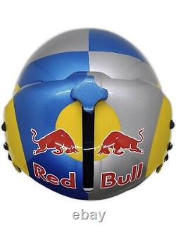 Polyst TOP Gun Helmet Custom Red Bulls Fighter Aviator USN HGU-33