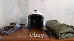 Protection Inc HGU-2A/P Pilot Flight Helmet & Mbu-12 Oxygen Mask NAMED