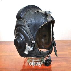 RAR collectible original new winter leather Pilot's Helmet USSR 1960-70s