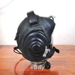 RAR collectible original new winter leather Pilot's Helmet USSR 1960-70s