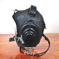 RAR collectible original new winter leather Pilot's Helmet USSR 1960-70s