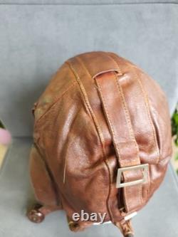 RARE 1941 WWII Soviet USSR Pilot Leather Flight Helmet Air force RKKA Sz. 60