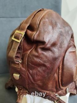 RARE 1941 WWII Soviet USSR Pilot Leather Flight Helmet Air force RKKA Sz. 60