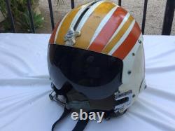 RARE Vintage AVIATION Fighter Pilot FLIGHT HELMET VISOR Vietnam Era US Navy USMC