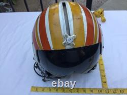 RARE Vintage AVIATION Fighter Pilot FLIGHT HELMET VISOR Vietnam Era US Navy USMC