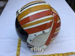RARE Vintage AVIATION Fighter Pilot FLIGHT HELMET VISOR Vietnam Era US Navy USMC