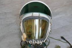 Rare Air Force Fighter Pilot Flight Helmet, Rare Yellow Sun Visor