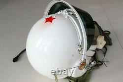 Rare Air Force Fighter Pilot Flight Helmet // Yellow Face Shield //