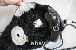 Rare Early Chinese Pilot Leather Flight Helmet, Oxygen Mask