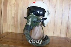 Rare Early Mig Fighter Pilot Flying Helmet Tk-2a, Oxygen Mask