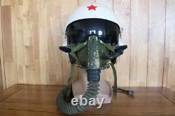 Rare Early Mig Fighter Pilot Flying Helmet Tk-2a, Oxygen Mask