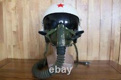 Rare Early Mig Fighter Pilot Flying Helmet Tk-2a, Oxygen Mask