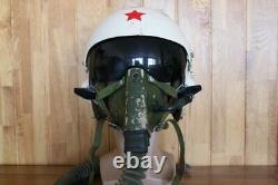 Rare Early Mig Fighter Pilot Flying Helmet Tk-2a, Oxygen Mask