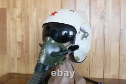 Rare Early Mig Fighter Pilot Flying Helmet Tk-2a, Oxygen Mask