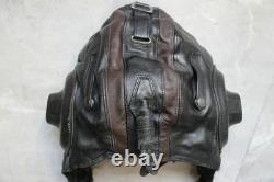 Rare Early Original MiG/Su Pilot Leather Flight Helmet, Aviation Goggles