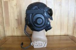 Rare Early Original MiG/Su Pilot Leather Flight Helmet, Brown Goggles
