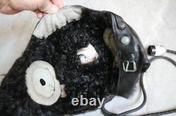 Rare Early Original MiG/Su Pilot Leather Flight Helmet, Brown Goggles