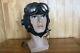 Rare Early Original Pilot Leather Flight Helmet, Aviation Goggles