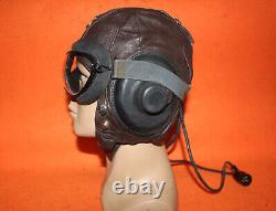 Rare Fighter Pilot Aviation Flight Helmet Goggles 0103