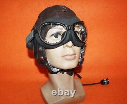 Rare Fighter Pilot Aviation Flight Helmet Goggles 0103