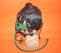 Rare Fighter Pilot Aviation Flight Helmet Oxygen Mask Goggles 0101