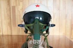 Rare Fighter Pilot Flying Helmet Tk-2A Oxygen Mask Ym-6505