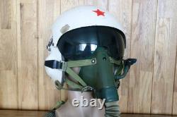 Rare Fighter Pilot Flying Helmet Tk-2A Oxygen Mask Ym-6505