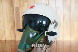 Rare Fighter Pilot Flying Helmet Tk-2A Oxygen Mask Ym-6505