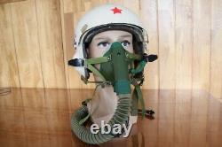 Rare Fighter Pilot Flying Helmet Tk-2A Oxygen Mask Ym-6505