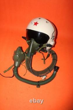 Rare Fighter Pilot Flying Helmet Tk-2A Oxygen Mask Ym-6505 Ym- 6512