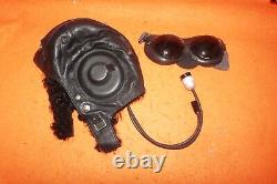 Rare Flight Helmet Fighter Pilot Flight Leather Helmet Goggles 1979