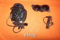 Rare Flight Helmet Fighter Pilot Flight Leather Helmet Goggles 1989
