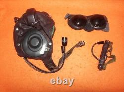 Rare Flight Helmet Fighter Pilot Flight Leather Helmet Goggles 1990